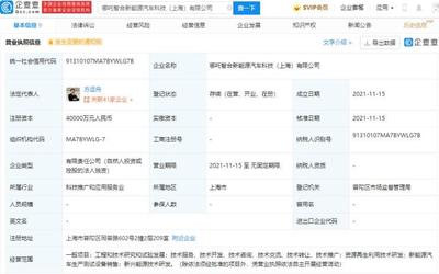 哪吒汽車上海成立新公司，注資4億加碼新興能源技術研發